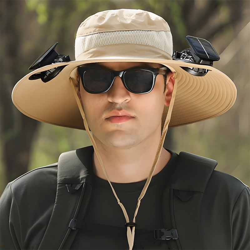 EcoFanHat™ ソーラーファン付き日除け帽子【夏の必需品】