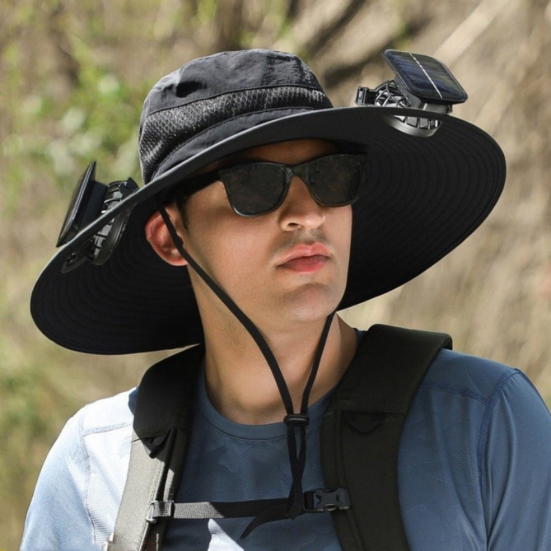 EcoFanHat™ ソーラーファン付き日除け帽子【夏の必需品】