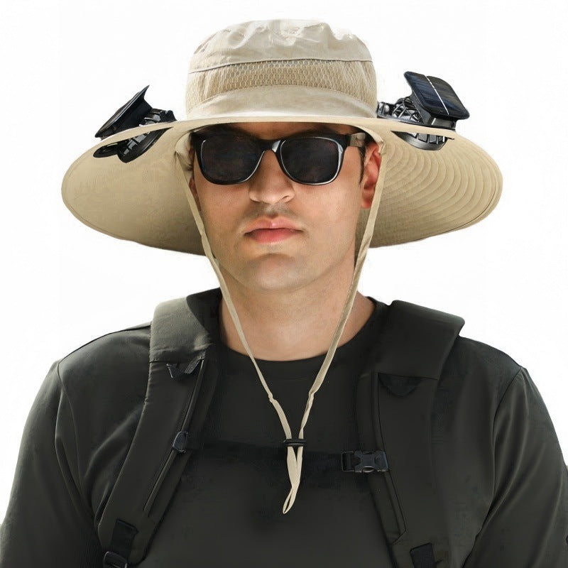 EcoFanHat™ ソーラーファン付き日除け帽子【夏の必需品】