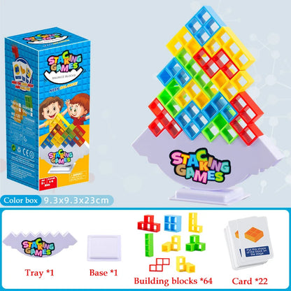 Tetris Tower™ 64ピース入– 家族で楽しめるバランスゲーム