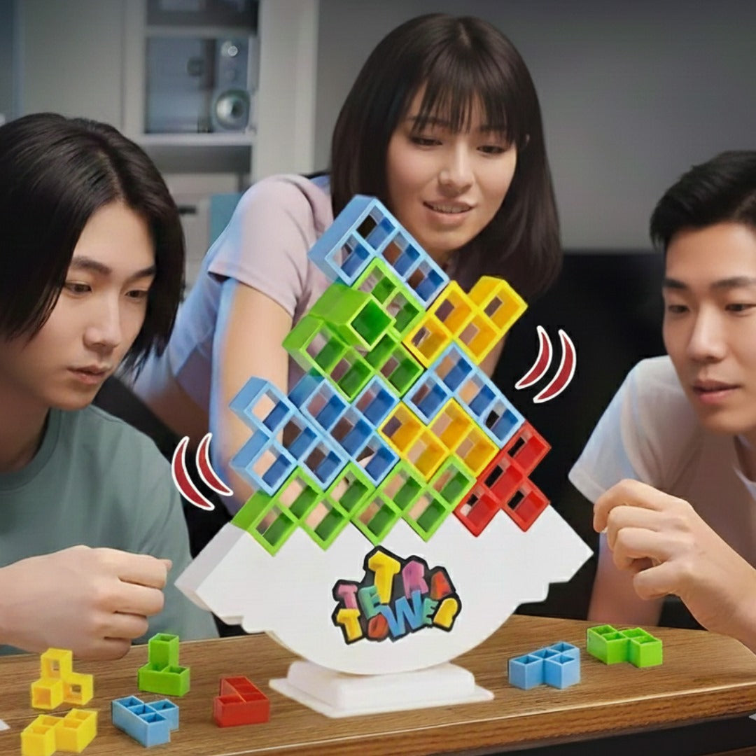 Tetris Tower™ 64ピース入– 家族で楽しめるバランスゲーム