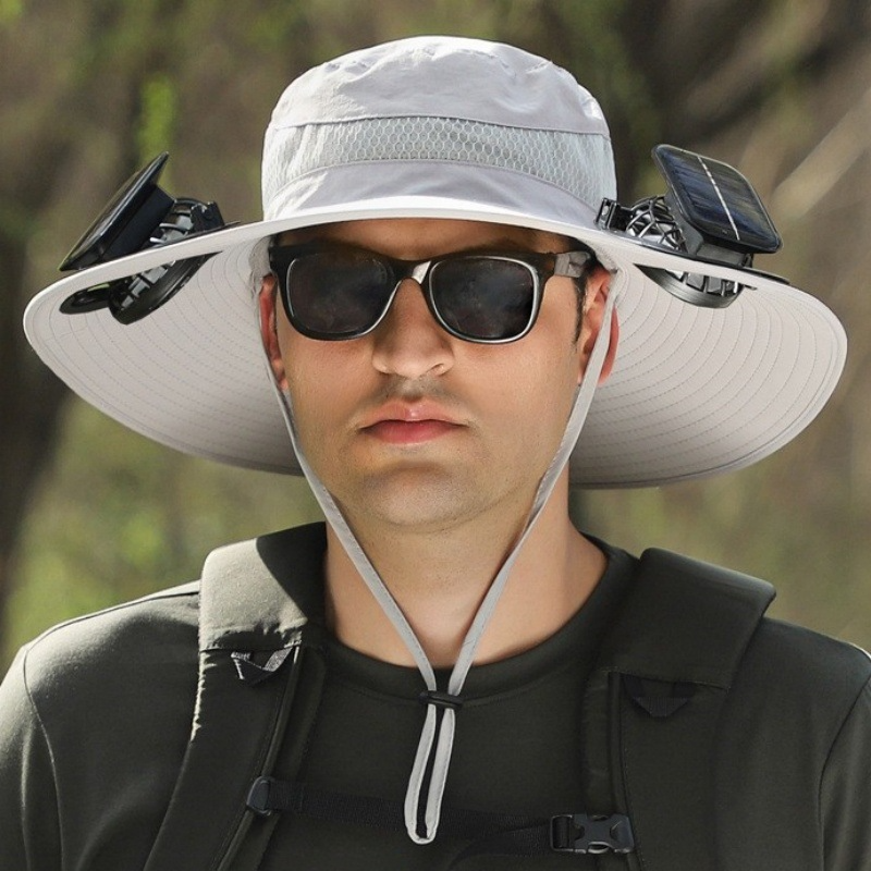 EcoFanHat™ ソーラーファン付き日除け帽子【夏の必需品】