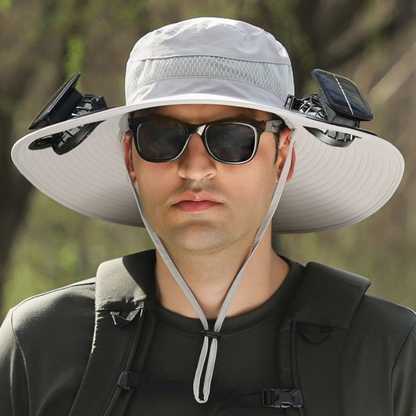 EcoFanHat™ ソーラーファン付き日除け帽子【夏の必需品】