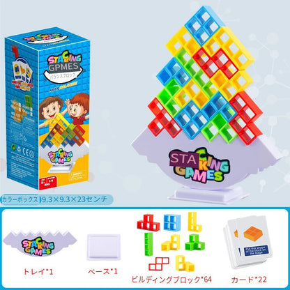 Tetris Tower™ 64ピース入– 家族で楽しめるバランスゲーム